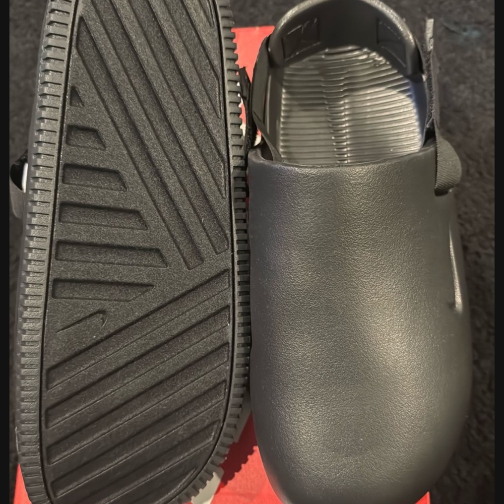 Nike Black Slip-On Sandals